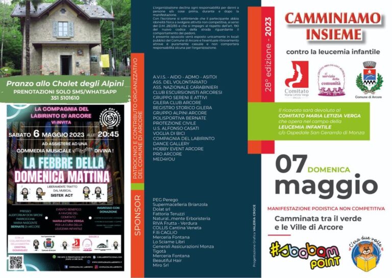 Scopri di più sull'articolo CAMMINIAMO INSIEME – CONTRO LA LEUCEMIA INFANTILE