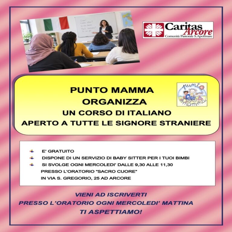 Scopri di più sull'articolo PUNTO MAMMA – CORSO ITALIANO